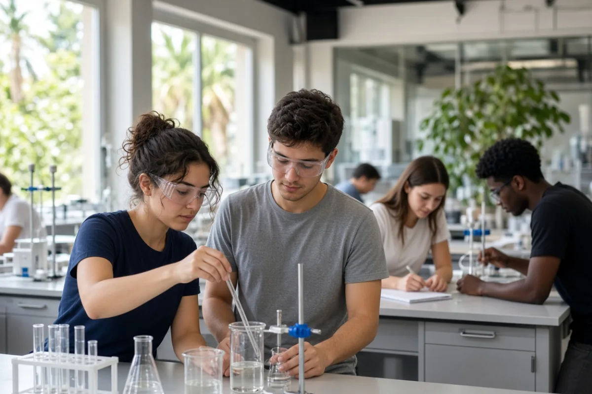 University laboratuvarında apply education area student