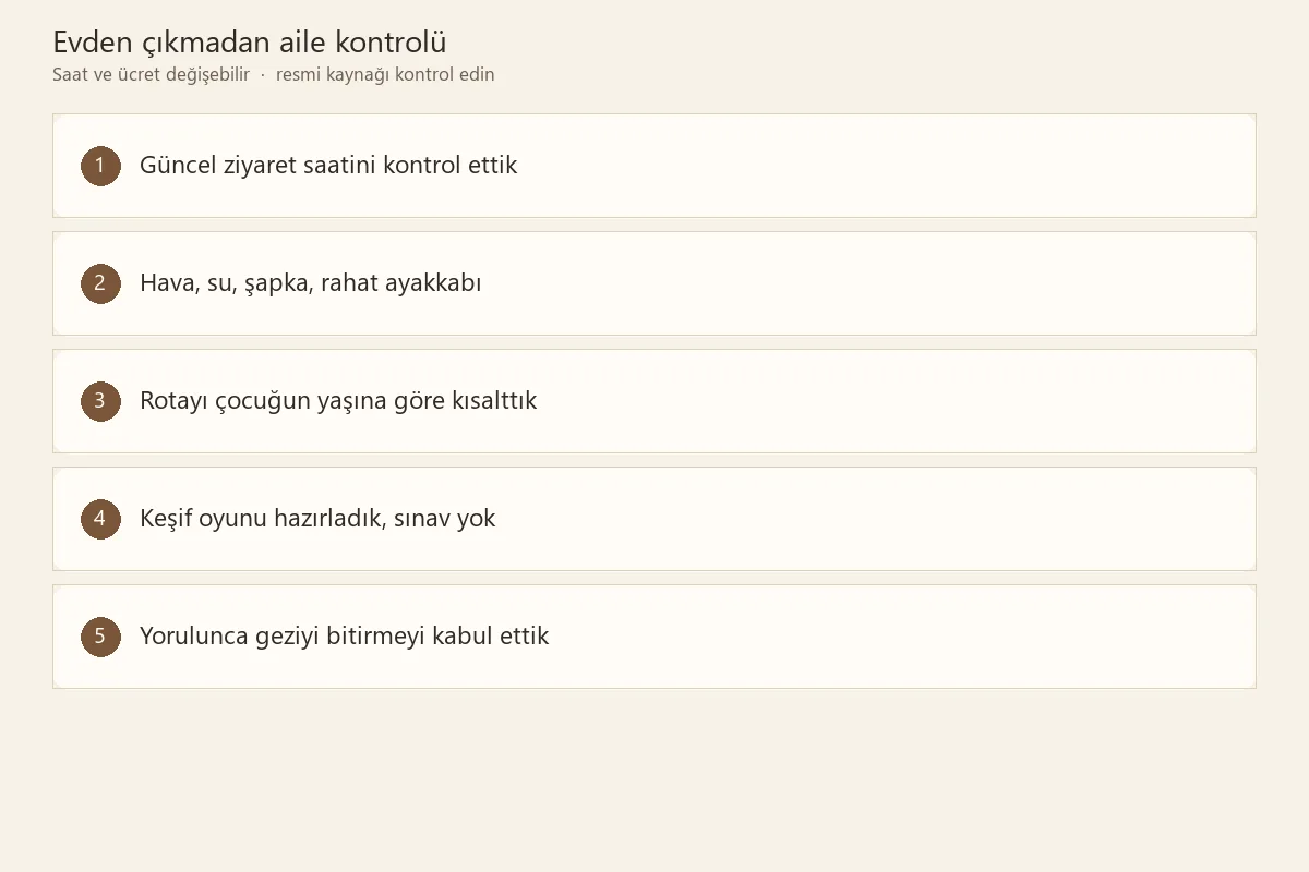Çocuklarla antik kent gezisi için aile hazırlık kontrol listesi