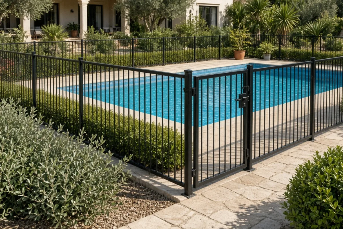The child's access sınırlayan safe pool area