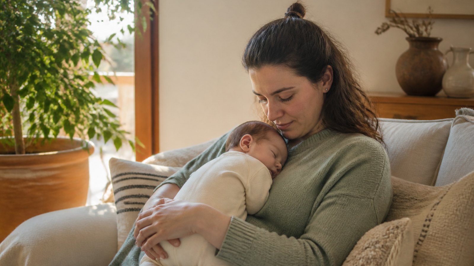 Home environment baby comfortable pozisyonda emzirirken destekleyen mother