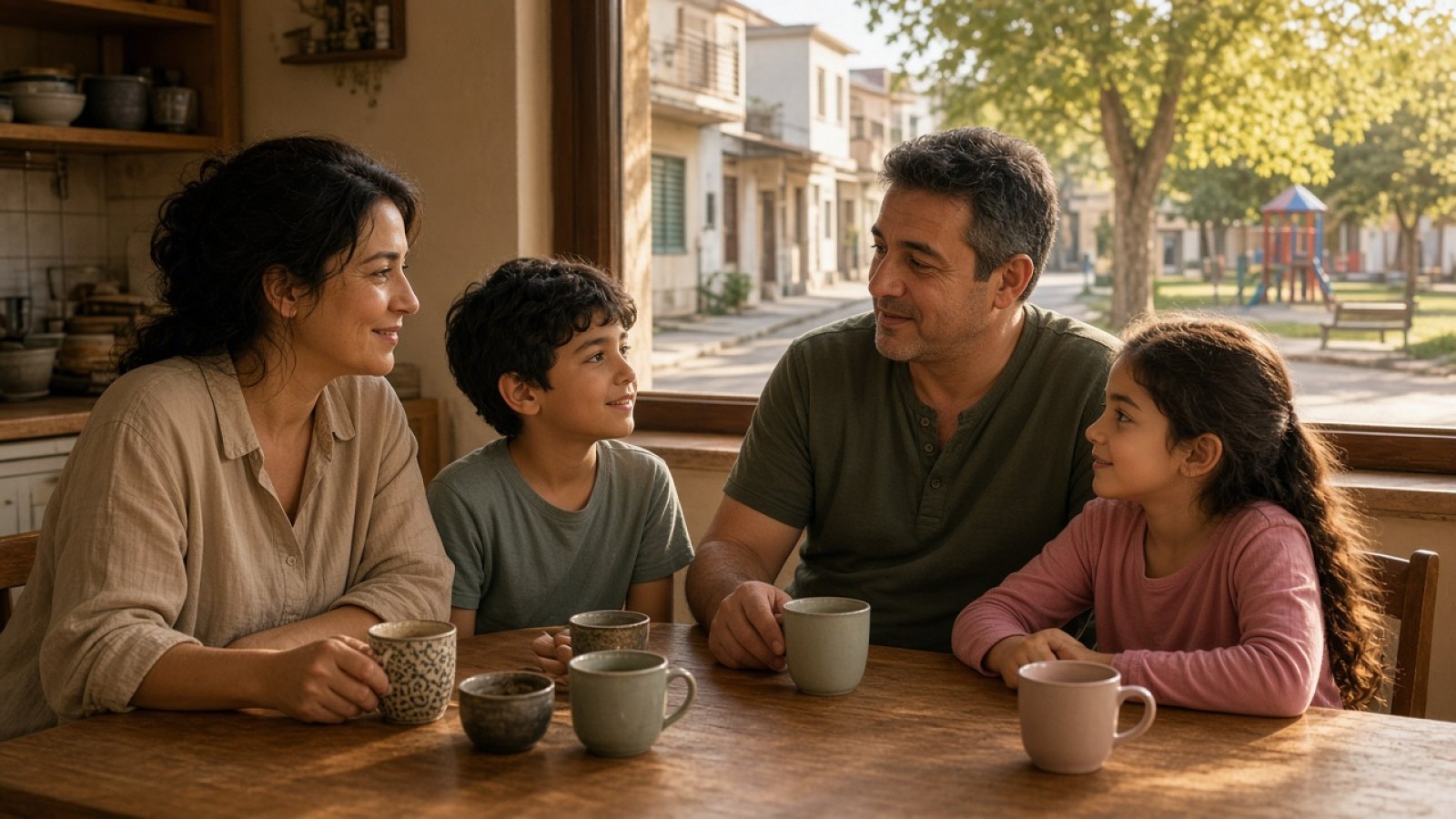 Kıbrıs’ta seçim dönemi ve toplumsal yaşam hakkında konuşan aile